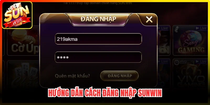 Hướng dẫn đăng nhập Sunwin