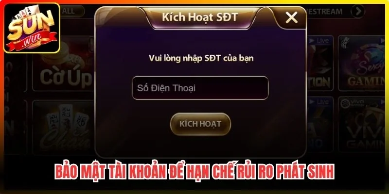 Bảo mật tài khoản để hạn chế rủi ro phát sinh