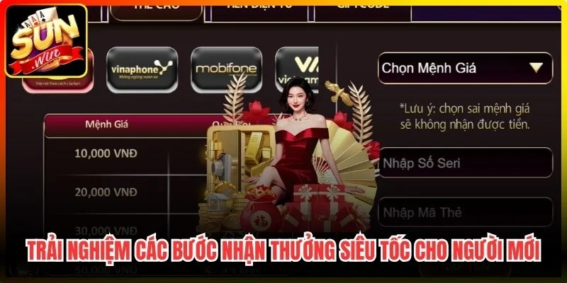 Trải nghiệm các bước nhận thưởng siêu tốc cho người mới
