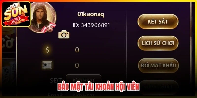 Bảo mật tài khoản hội viên