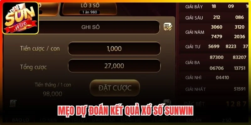 Mẹo dự đoán kết quả Xổ Số Sunwin