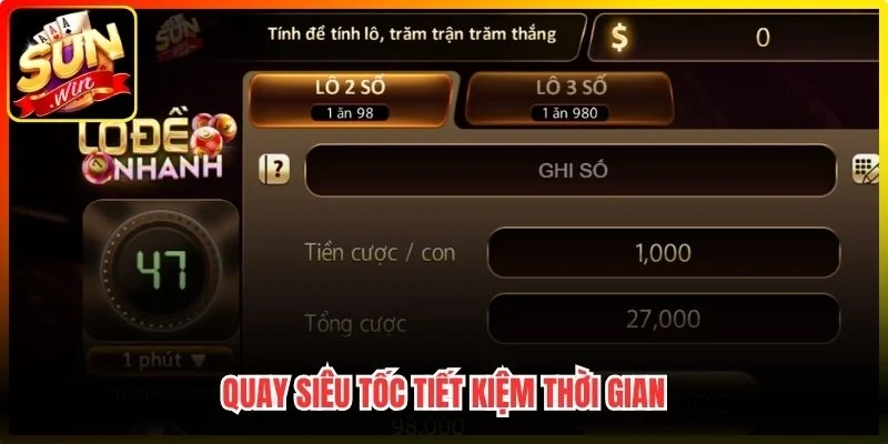 Quay siêu tốc tiết kiệm thời gian